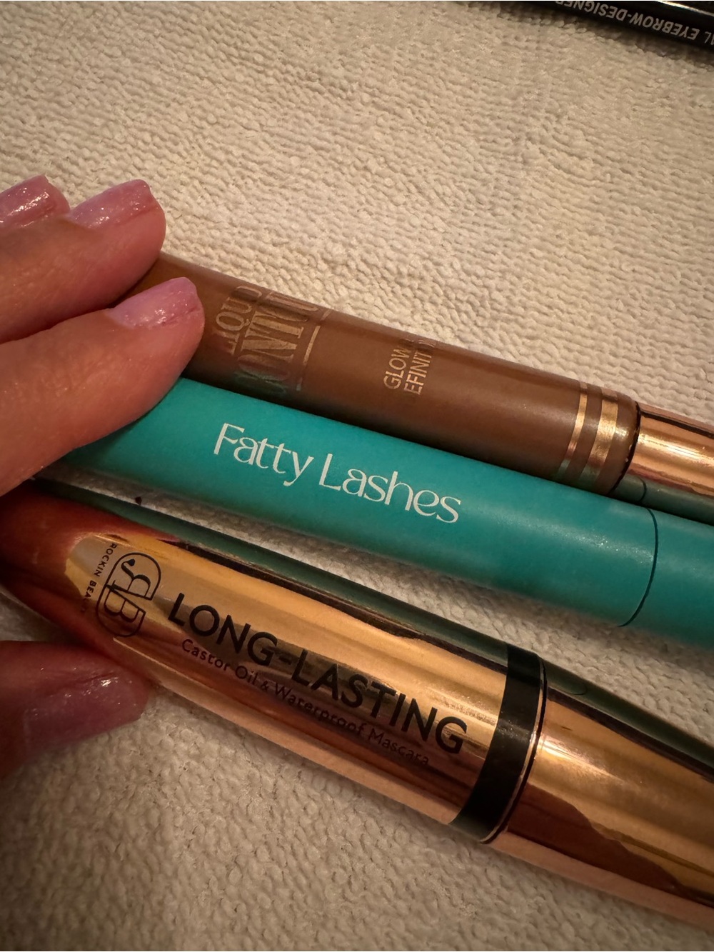 Fatty Lashes Mascara + Bronze and Rose Gold Tubes
